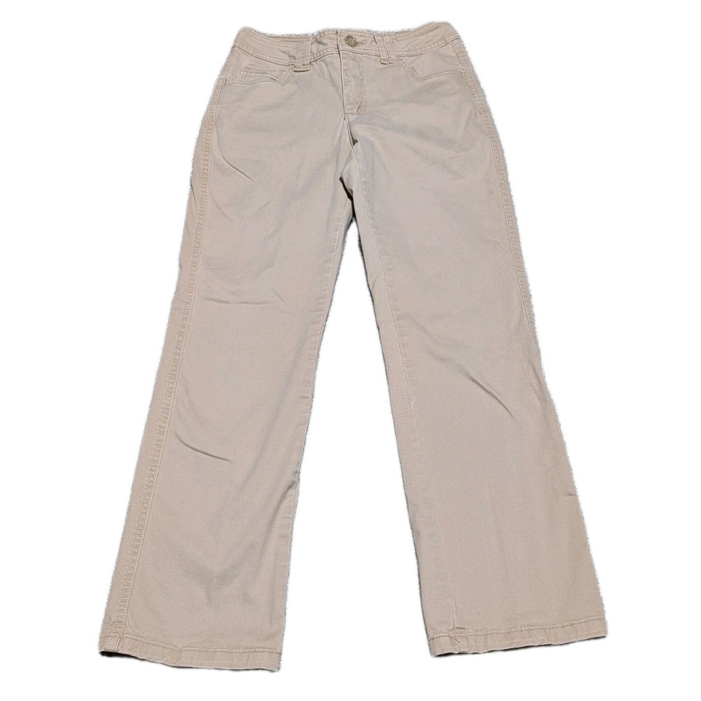 Lee Pants Women 4 Petite Tan Khaki‎ Comfort Stretch Waistband Mid Rise Casual
